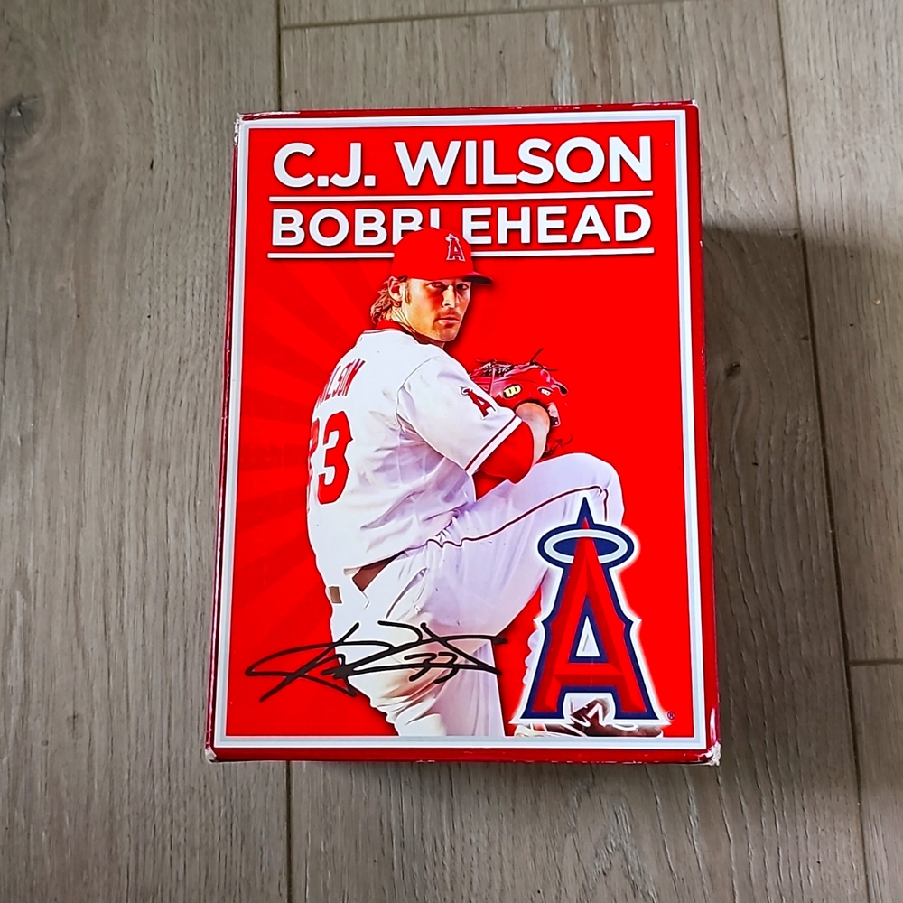 Angels Bobblehead C.J. Wilson sponsor Chevron,  ExtraMile.